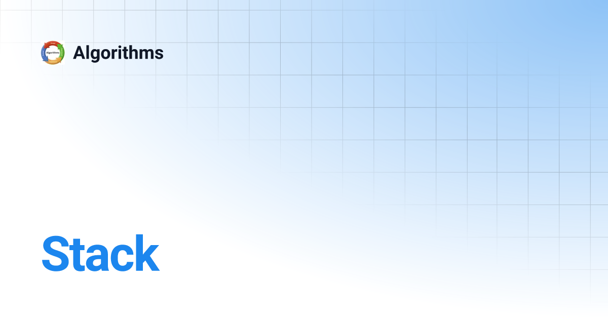 Stack | Algorithms